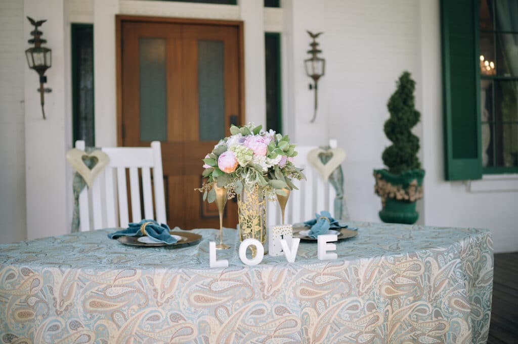 Nashville Elopement, photo of a small table for a couple who just eloped