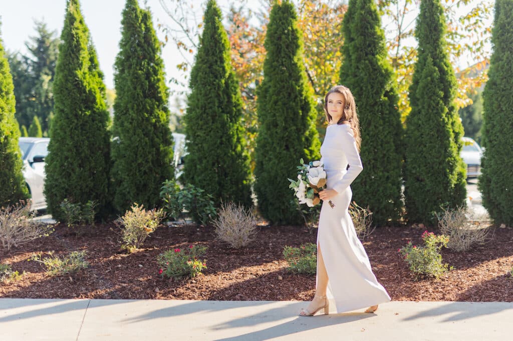 Nashville Elopement, photo of a beautiful bride before her elopement