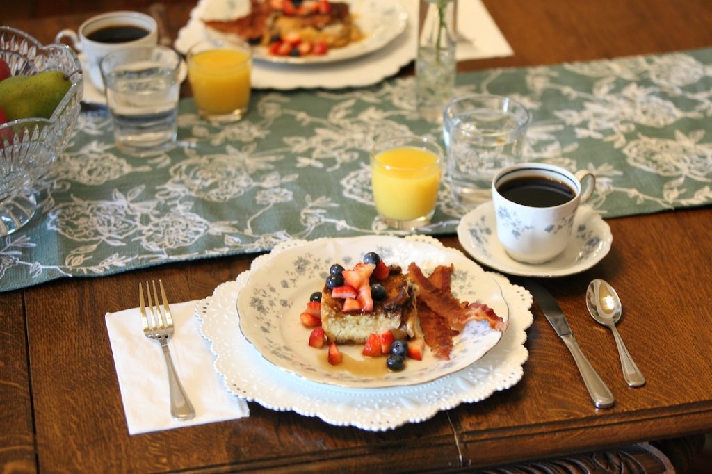The Best Bed and Breakfast in Nashville, TN 1 Bed and Breakfast in Nashville, photo of a beautiful southern breakfast on fine china